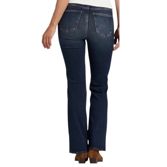 Silver Jeans Infinite Fit Bootcut Mid Rise Dark Wash Indigo Women’s Plus Size 1X - Picture 2 of 13